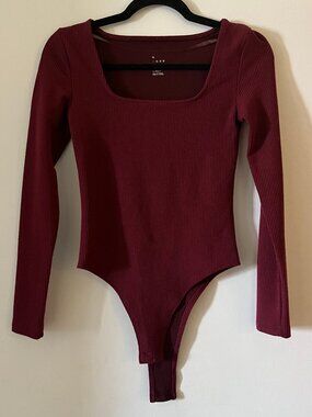 A New Day Women's Burgundy Bodysuit